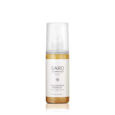 ARGAN OIL GOLD SHIMMER · argan olie med guldstøv 100ml.